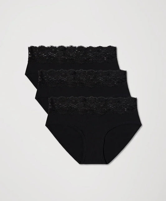 lace waist brief 3-pack