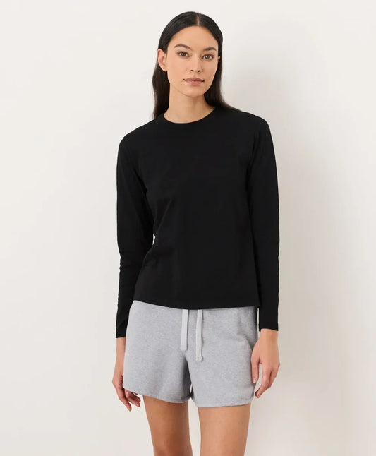 soft-slub essential crewneck long sleeve tee